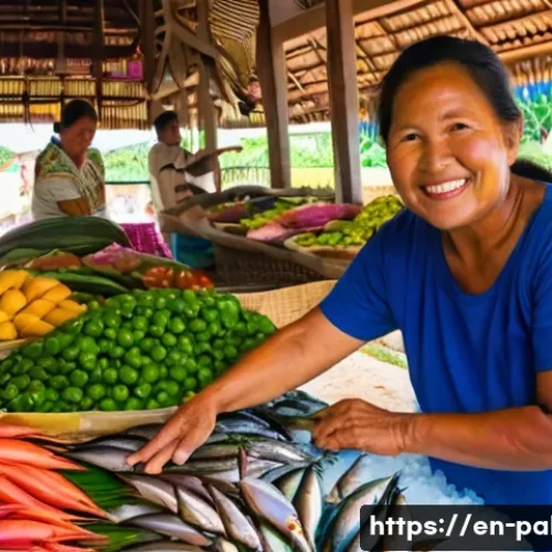 팔라우에서 가장 저렴하게 여행하는 법 - **Vibrant Palauan Market with Fresh Seafood and Produce**
    *   **Description:** A lively, open-ai...