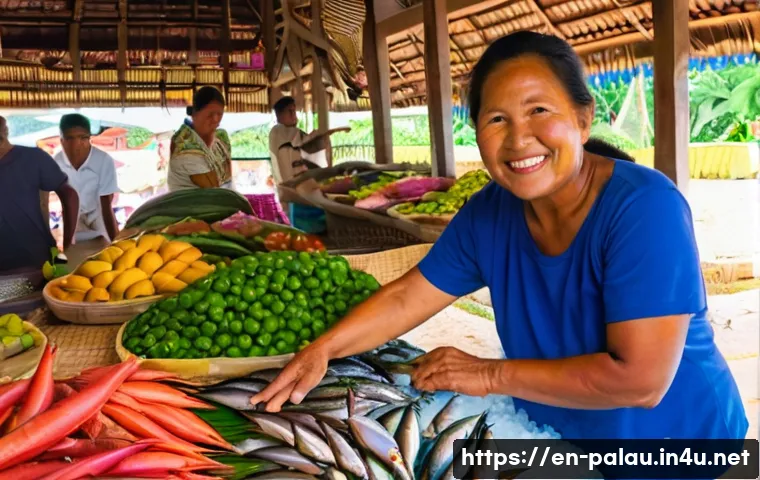 팔라우에서 가장 저렴하게 여행하는 법 - **Vibrant Palauan Market with Fresh Seafood and Produce**
* **Description:** A lively, open-ai...